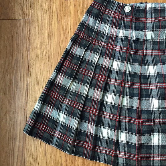 VINTAGE tennis circle plaid skirt grunge - Picture 3 of 11